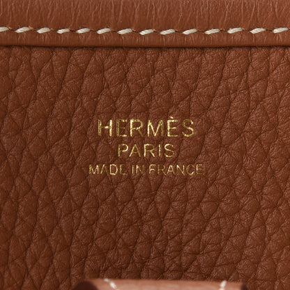 Hermes Taurillon Clemence Evelyne III PM Gold 6 of 9