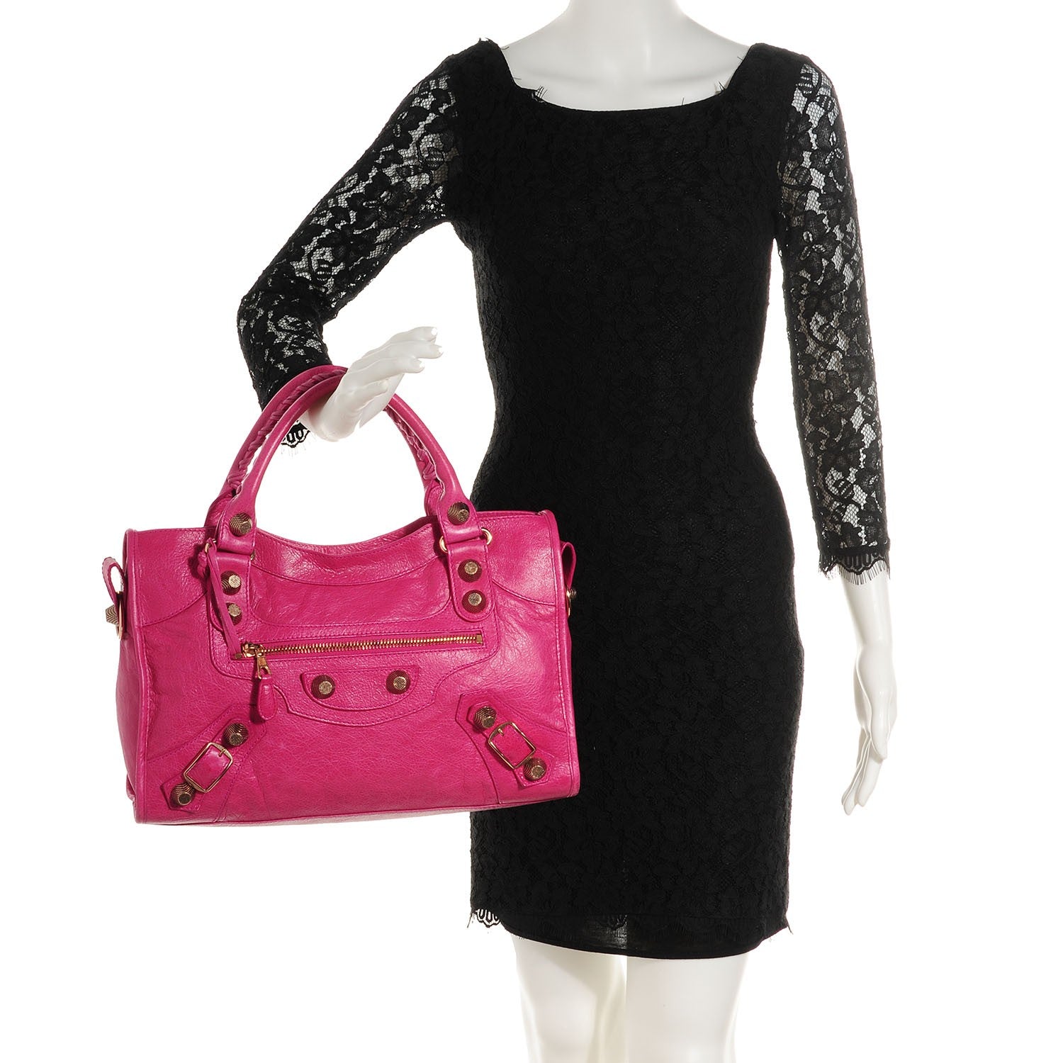 Balenciaga Agneau Giant 21 Rose Gold Hardware City Cyclamen Fucsia 2 of 17
