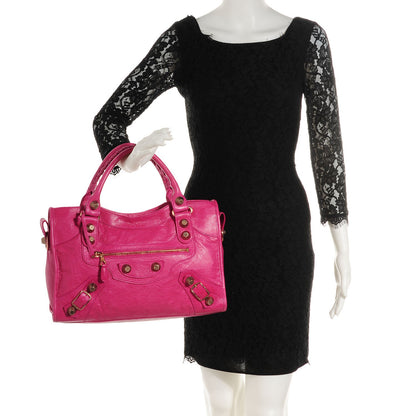 Balenciaga Agneau Giant 21 Rose Gold Hardware City Cyclamen Fucsia 2 of 17