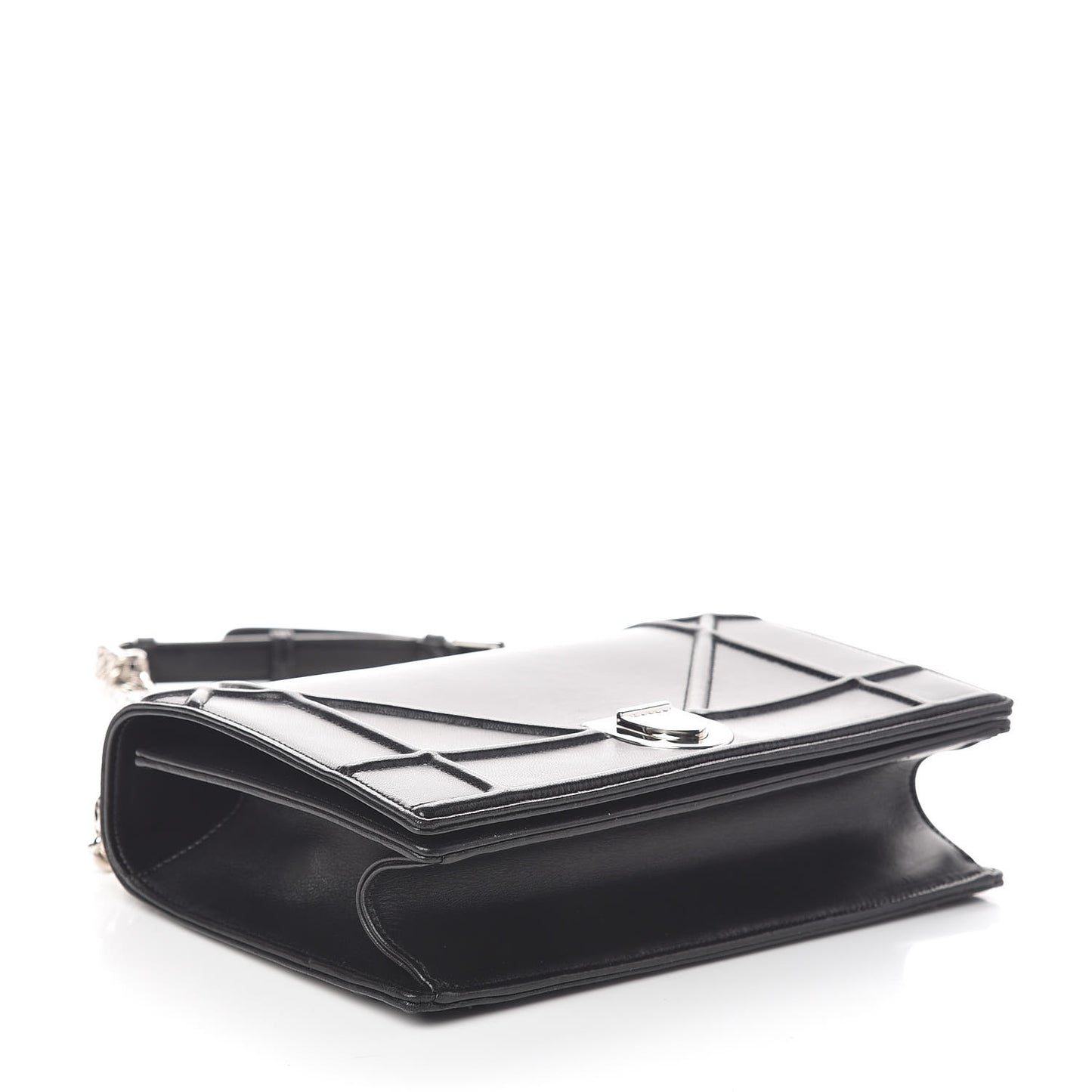 Lambskin Medium Diorama Flap Bag Black