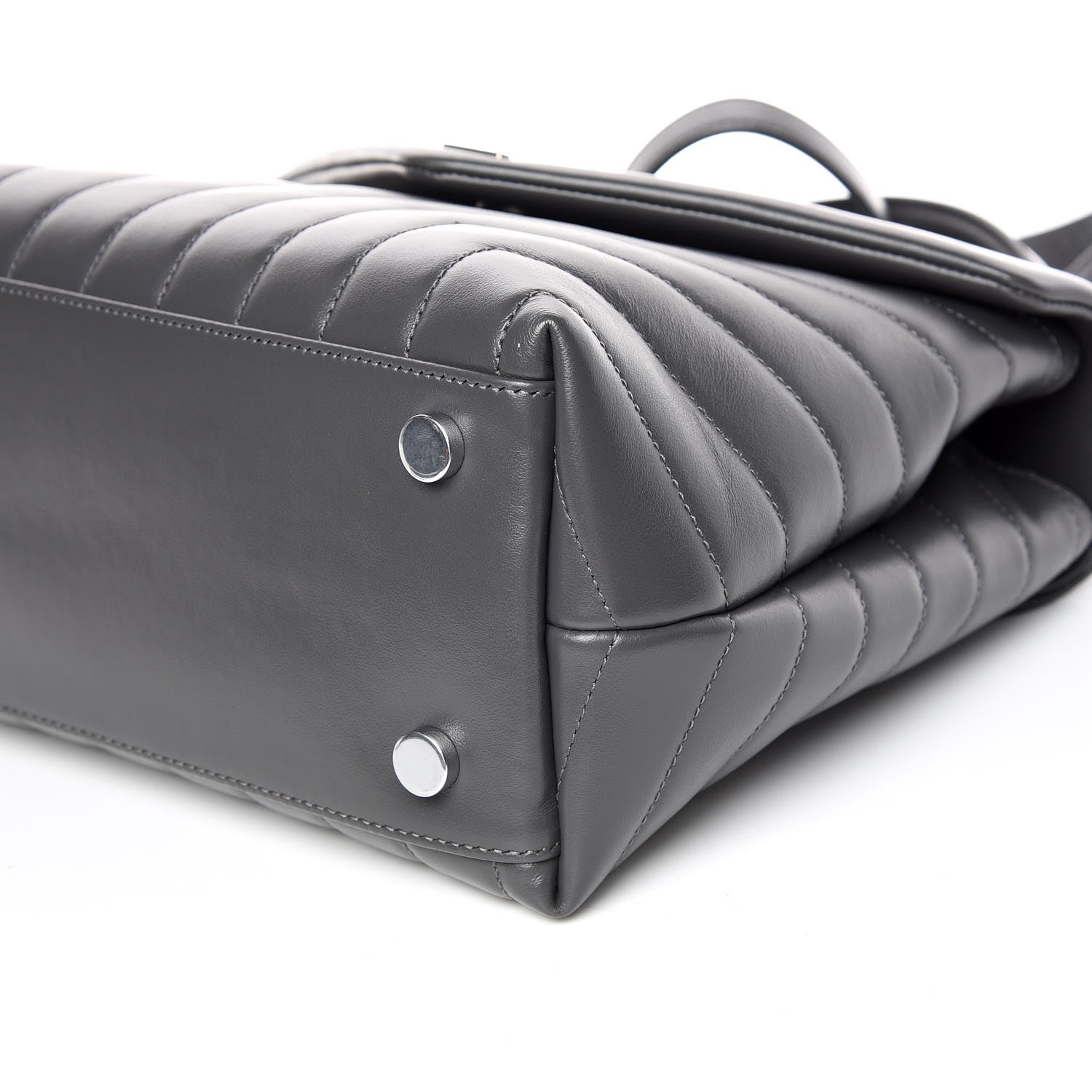 Saint Laurent Calfskin Y Quilted Monogram Medium Loulou Satchel Kaki Fonce 7 of 10