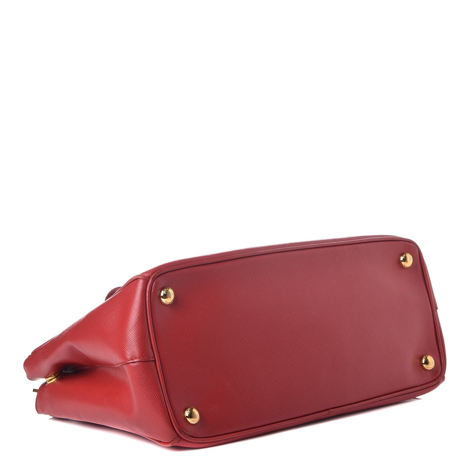 Prada Saffiano Small Galleria Double Zip Tote Fuoco 4 of 14