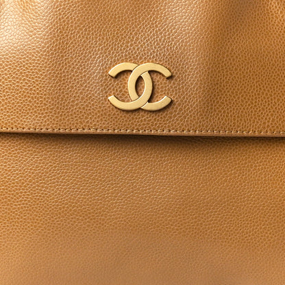 Chanel Caviar Flap Shoulder Bag Beige 8 of 11