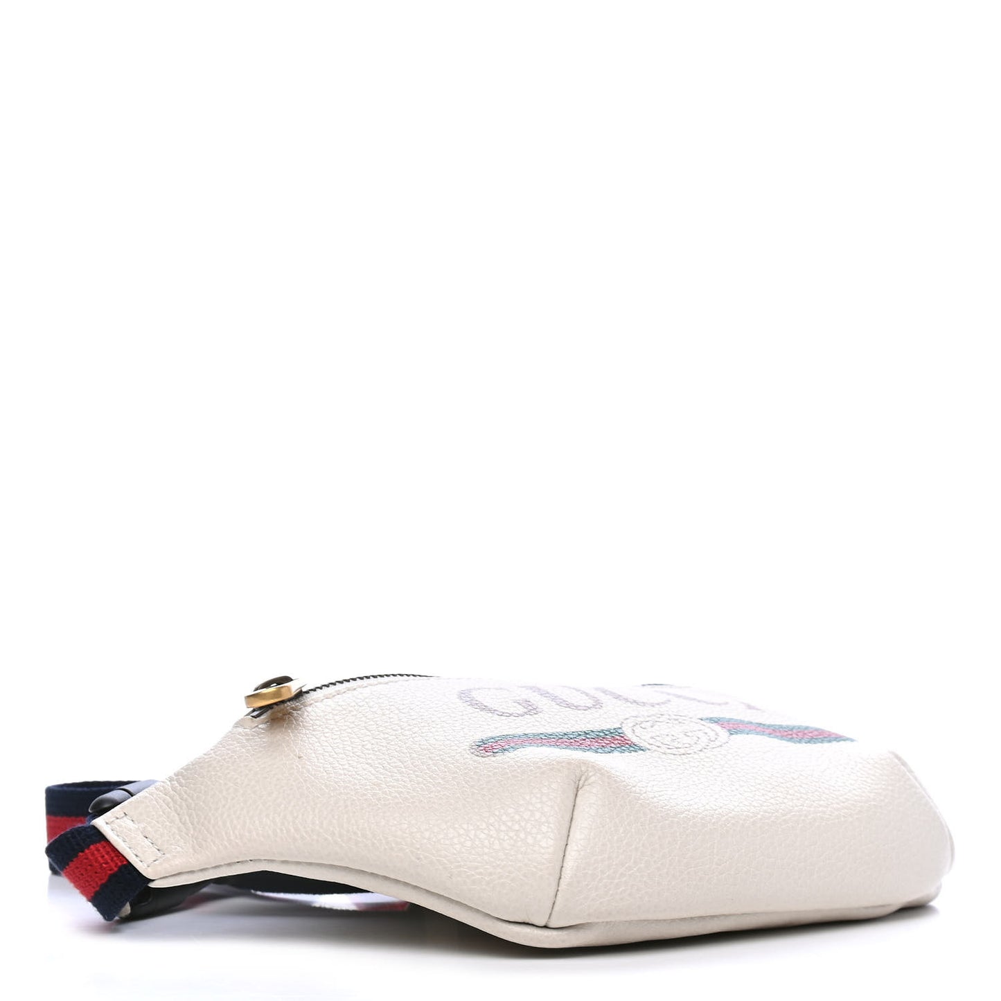 Grained Calfskin Small Logo Belt Bag White