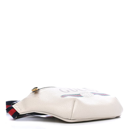 Gucci Grained Calfskin Small Logo Belt Bag White 3 of 5
