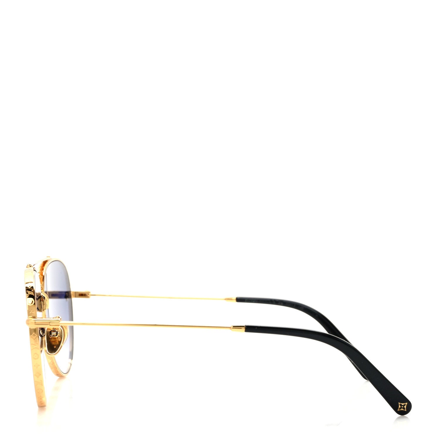 Louis Vuitton Metal Monogram The LV Pilot Sunglasses Z1782U Gradient Navy Blue 3 of 11
