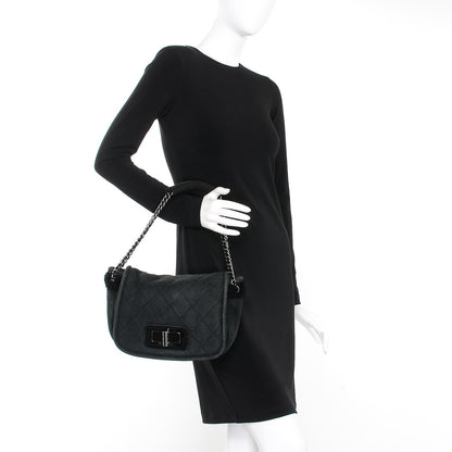 Chanel Shearling Quilted Mademoiselle Flap Black 2 of 10