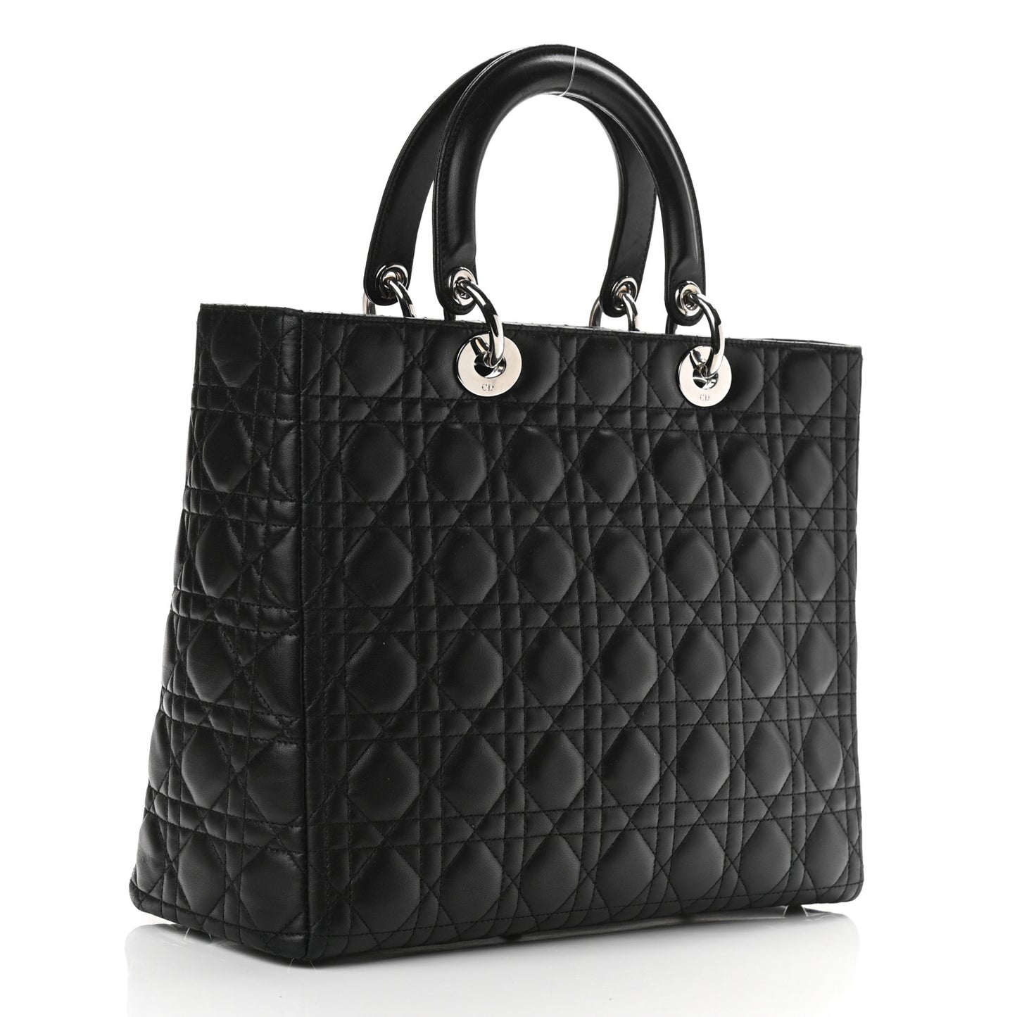 Lambskin Cannage Large Lady Dior Black