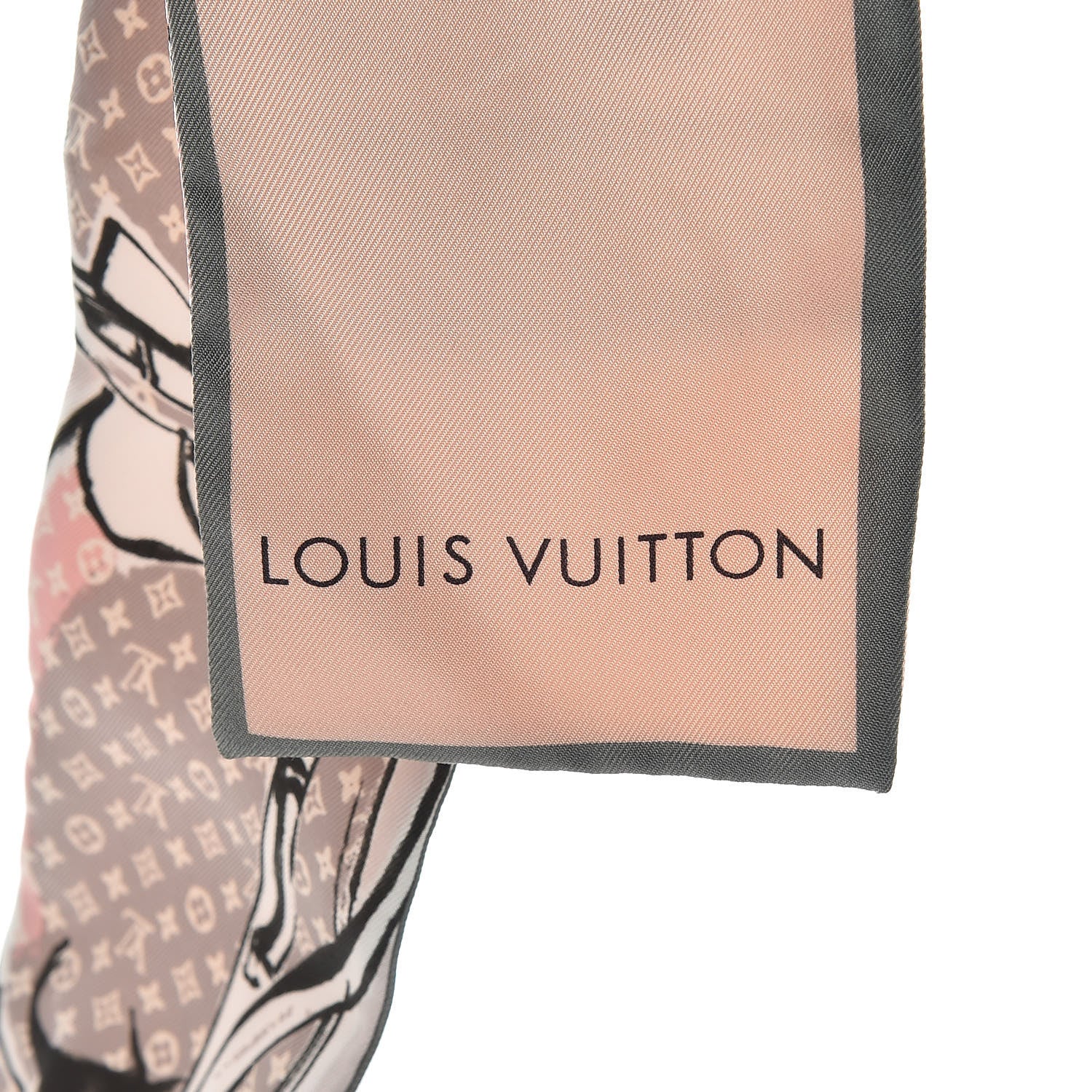 Louis Vuitton Silk Monogram Trunks Bandeau Rose Poudre 3 of 3