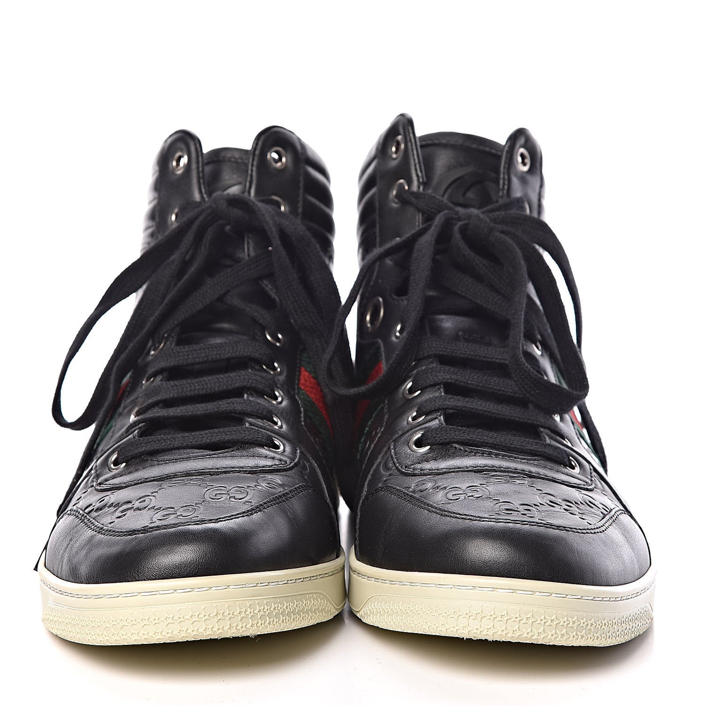 Guccissima Web High Top Sneakers 9.5 Black