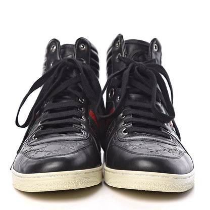 Gucci Guccissima Web High Top Sneakers 9.5 Black 2 of 11
