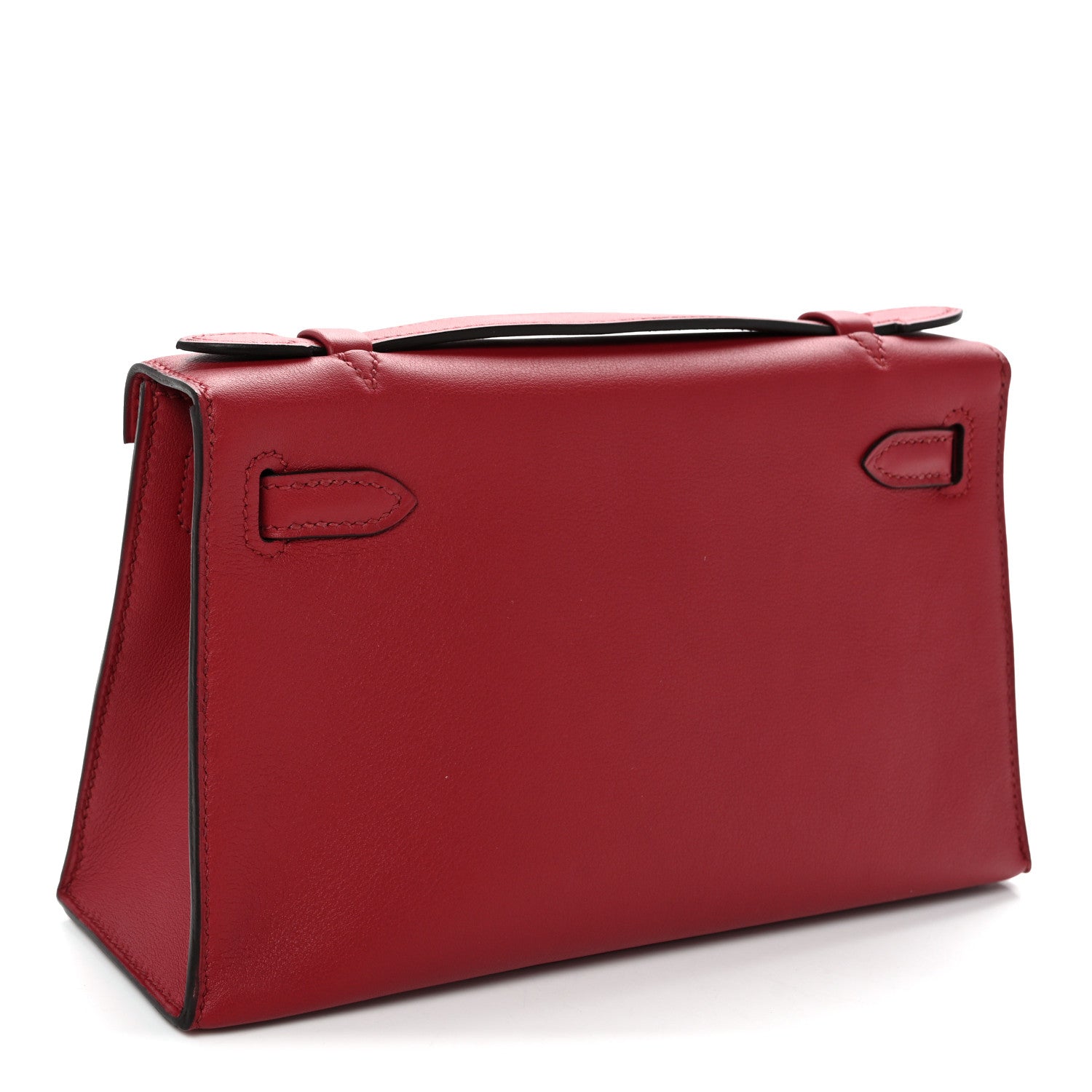 Hermes Swift Kelly Pochette Clutch Rouge Grenat 3 of 11