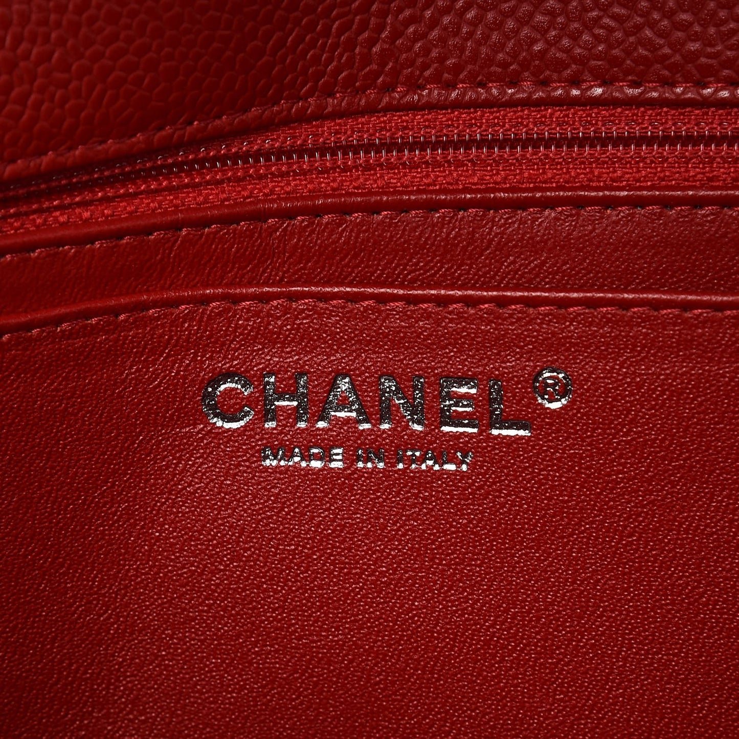 Caviar Quilted Jumbo Single Flap Red
