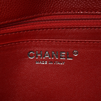 Chanel Caviar Quilted Jumbo Single Flap Red 6 of 8