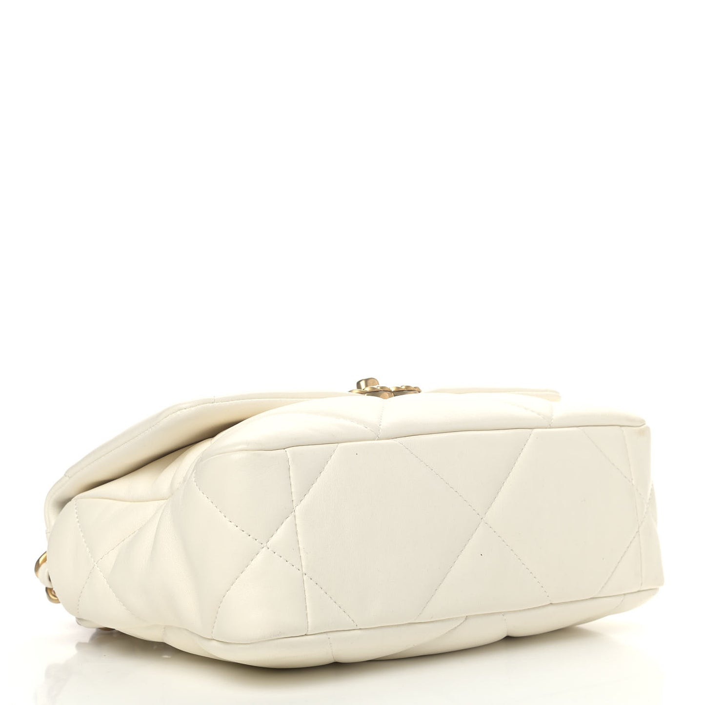 Lambskin Quilted Medium Chanel 19 Flap White