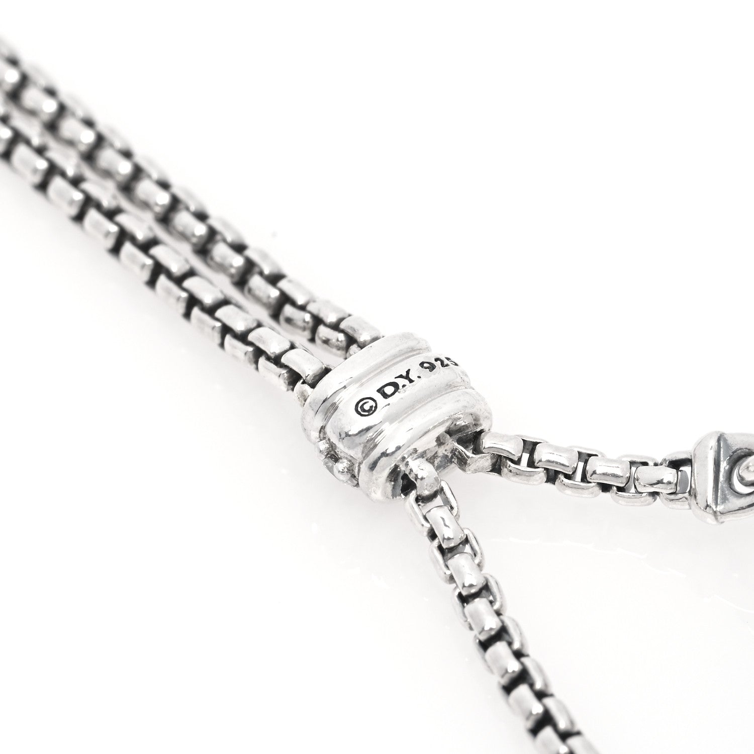 David Yurman Sterling Silver Diamond Renaissance Tassel Necklace 5 of 6