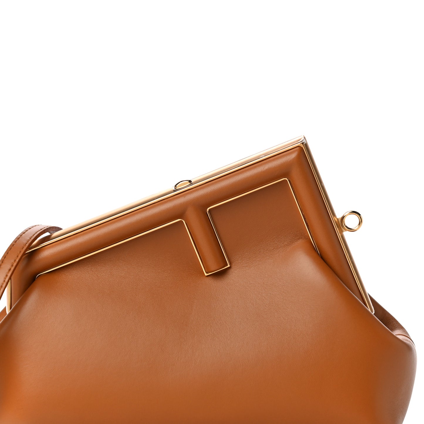 Shiny Nappa Small Fendi First Caramello
