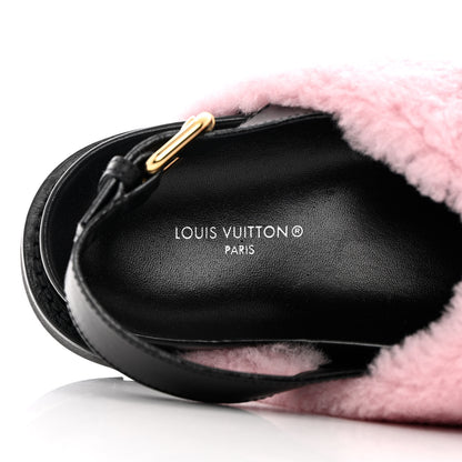 Louis Vuitton Shearling Paseo Flat Comfort Sandal 40 Rose Clair 7 of 11