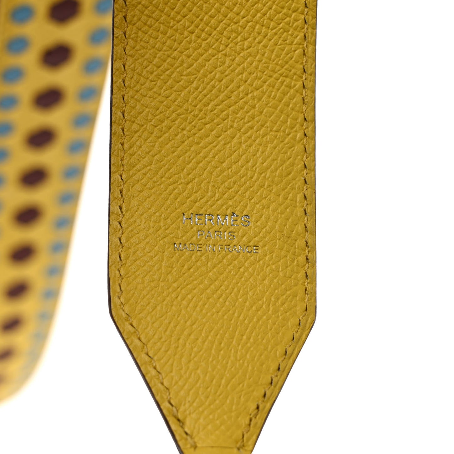 Epsom 40mm Hexagone Tressage Shoulder Strap Rouge H Jaune de Naples Gold