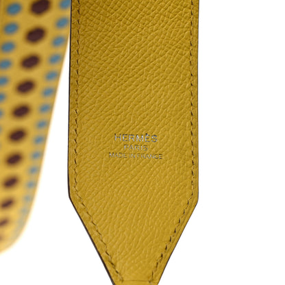 Hermes Epsom 40mm Hexagone Tressage Shoulder Strap Rouge H Jaune de Naples Gold 3 of 6