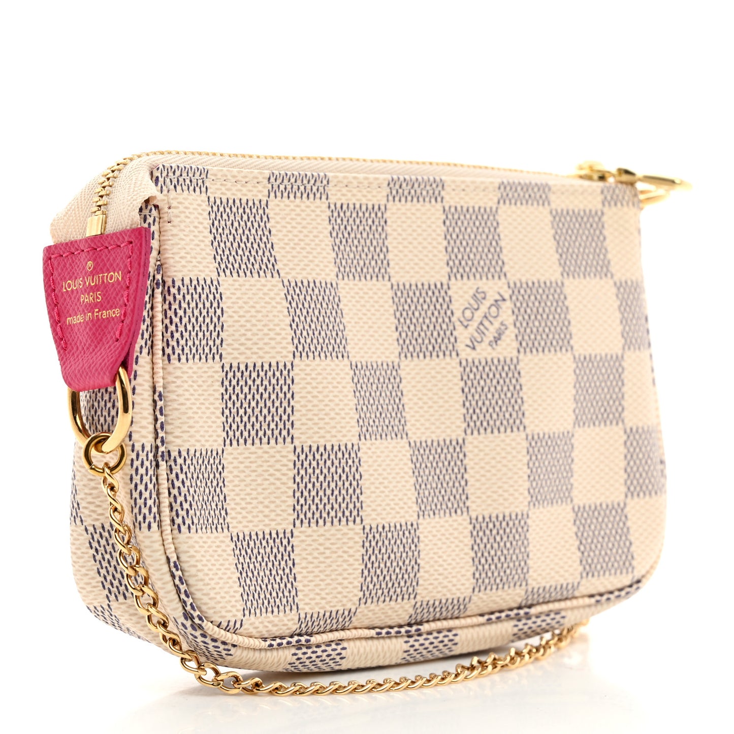 Damier Azur 2021 Christmas Animation Hollywood Mini Pochette Accessories Fuchsia