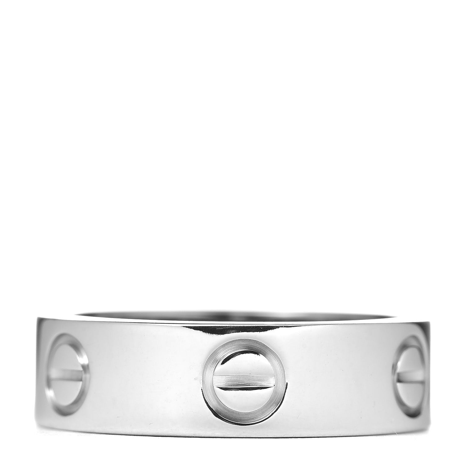 Cartier 18K White Gold 5.5mm LOVE Ring 52 6 1 of 6