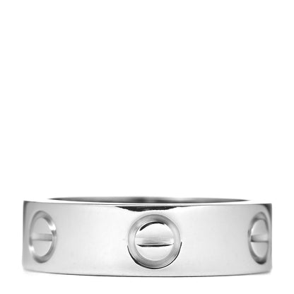 Cartier 18K White Gold 5.5mm LOVE Ring 52 6 1 of 6
