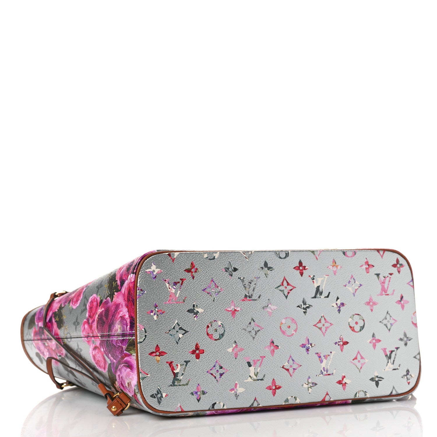 Louis Vuitton Metallic Monogram LV Garden Neverfull MM Silver 5 of 10