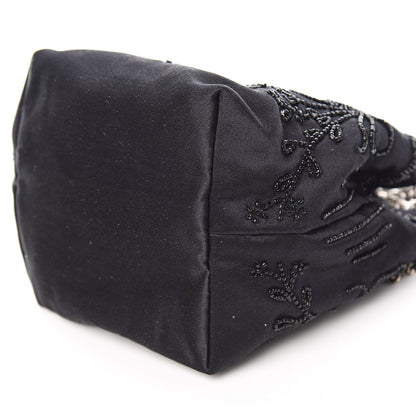 Valentino Garavani Satin Sequin Embellished Micro Shopping Bag Black 12 of 13