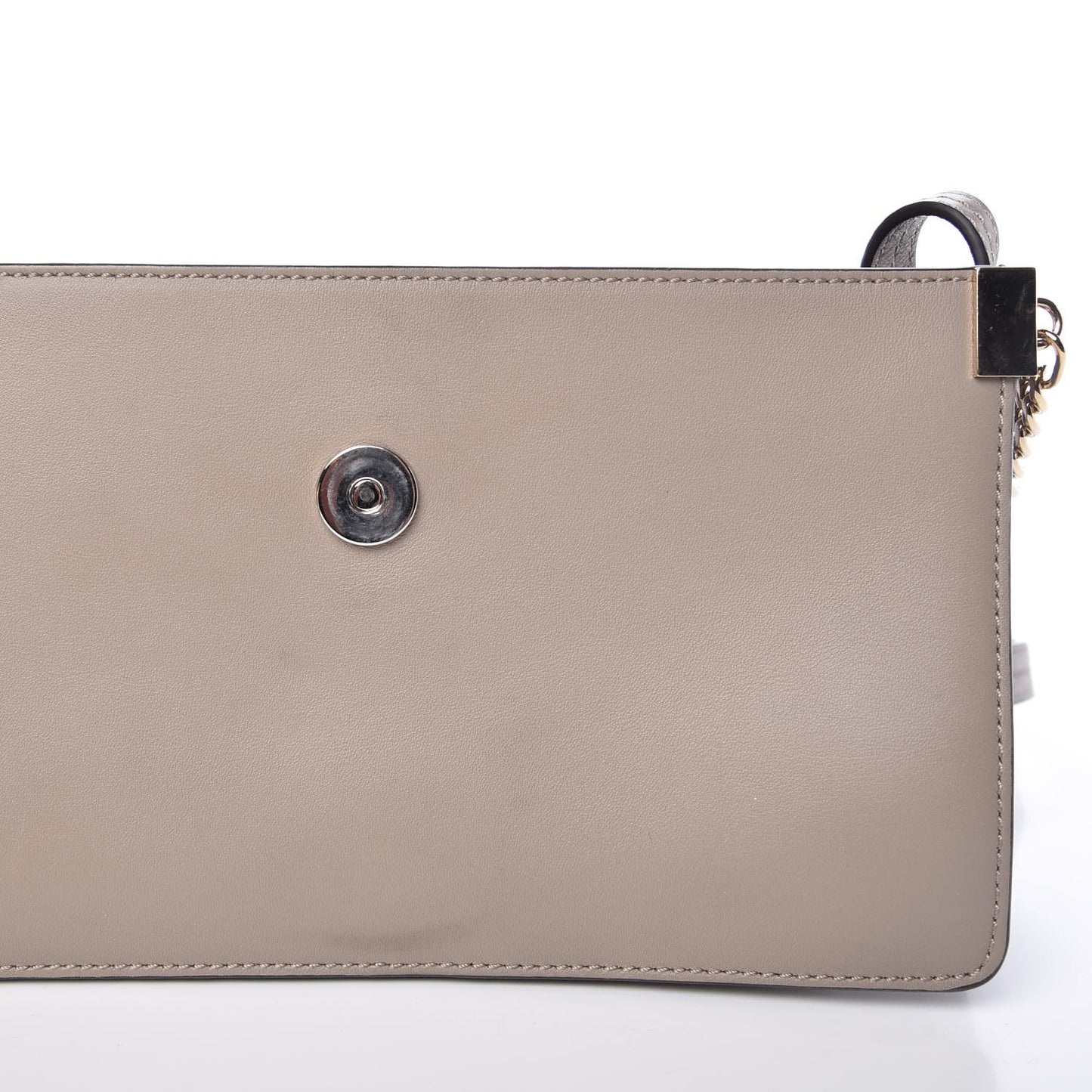 Suede Calfskin Small Faye Shoulder Bag Motty Grey