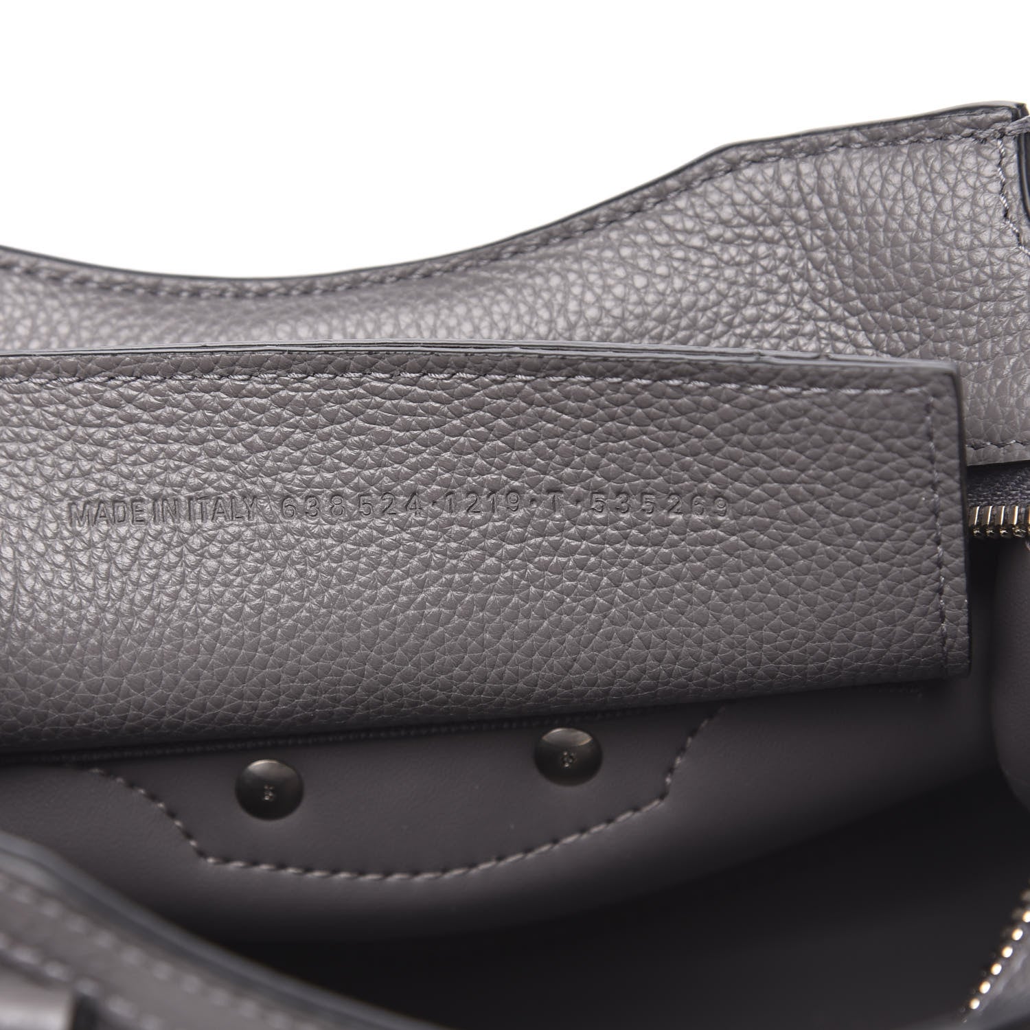 Balenciaga Grained Calfskin Neo Classic Silver Hardware Mini City Dark Grey 7 of 11