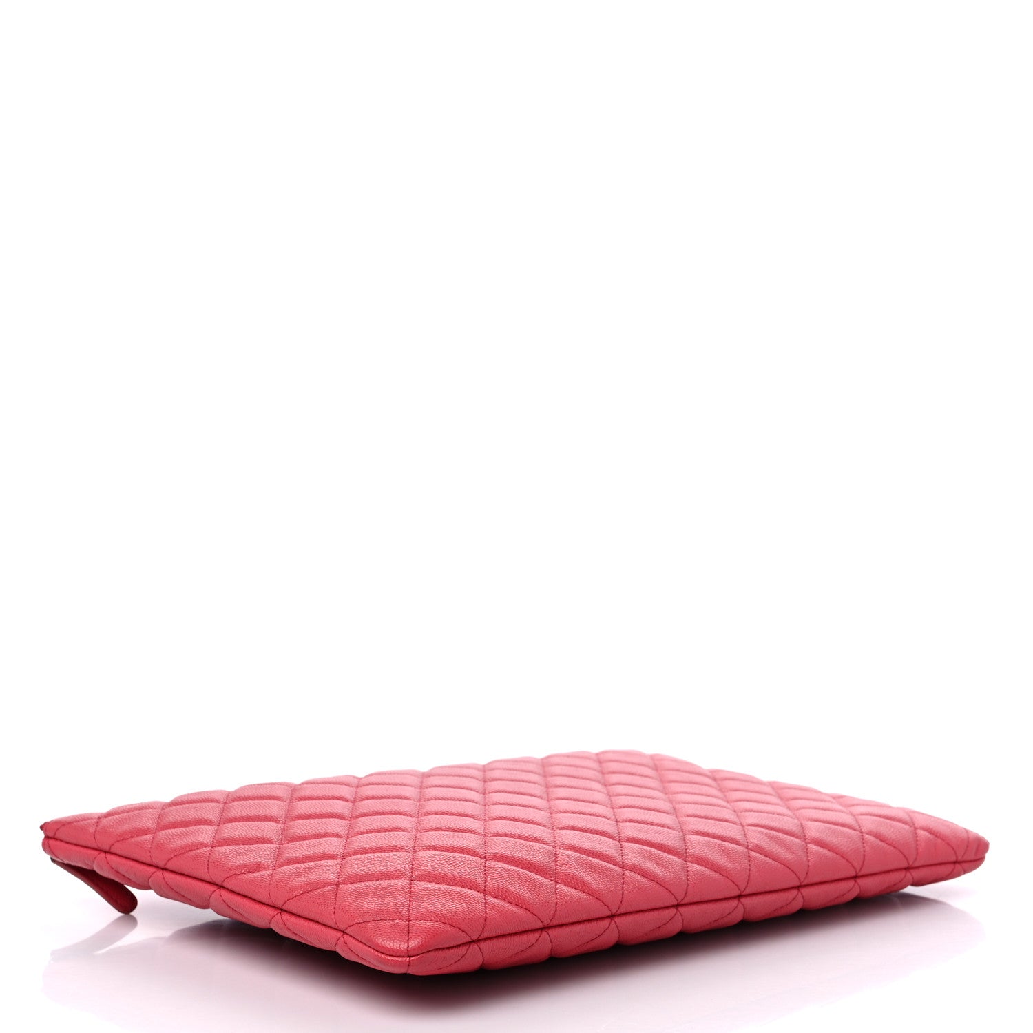 Chanel Caviar Quilted Large Cosmetic Case Red 4 of 9