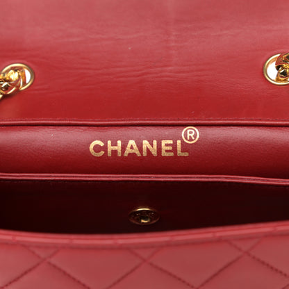 Chanel Lambskin Quilted Small Single Flap Red 5 of 8