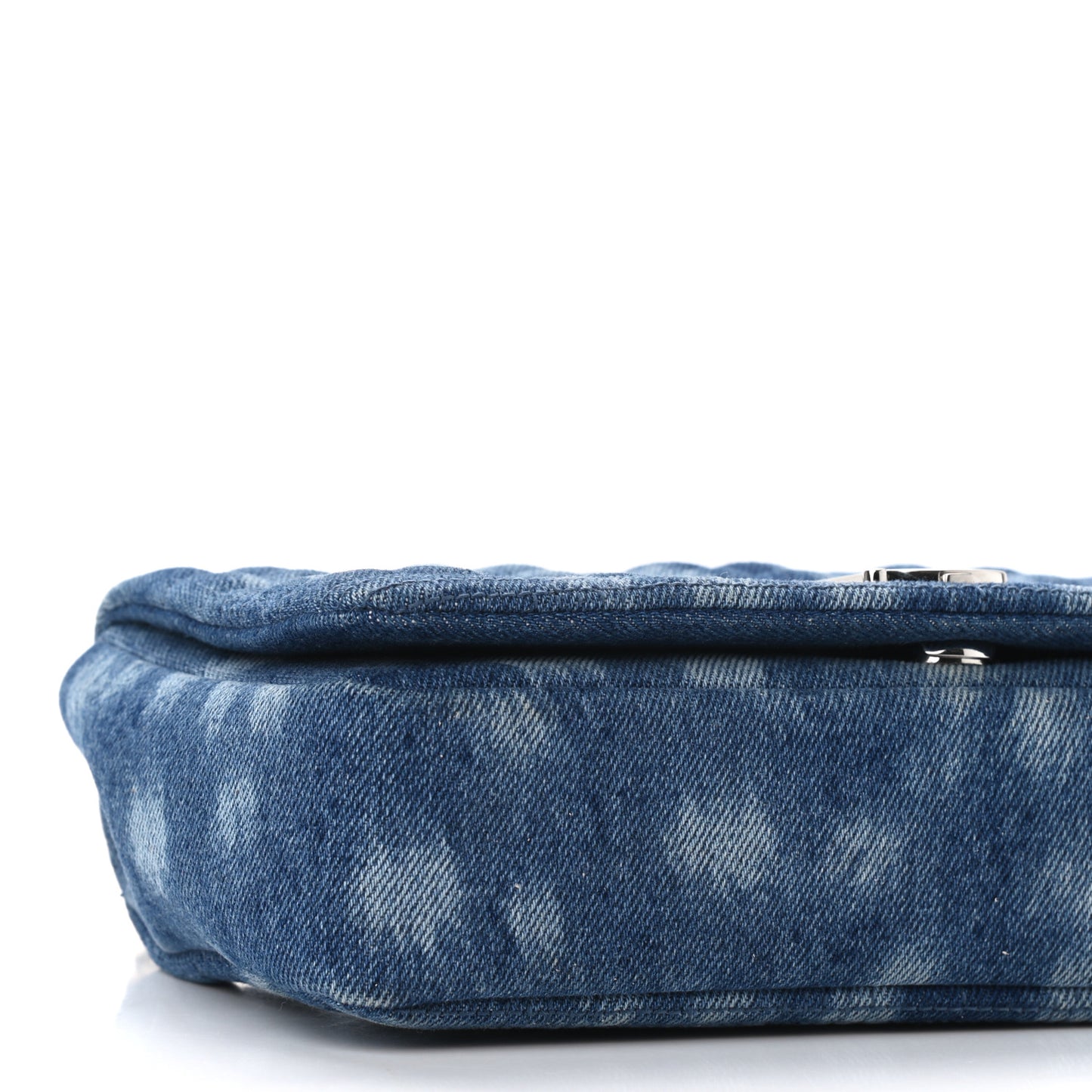 Denim Quilted Small Lola Bag Blue