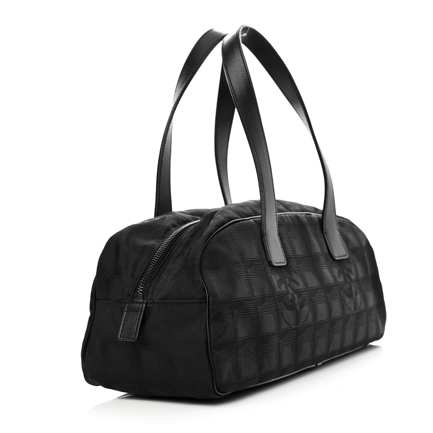 Chanel Nylon Travel Bowler Black 3 of 11