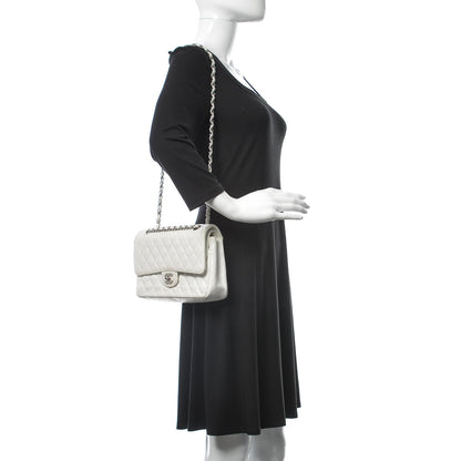 Chanel Caviar Quilted Medium Double Flap White 2 of 12
