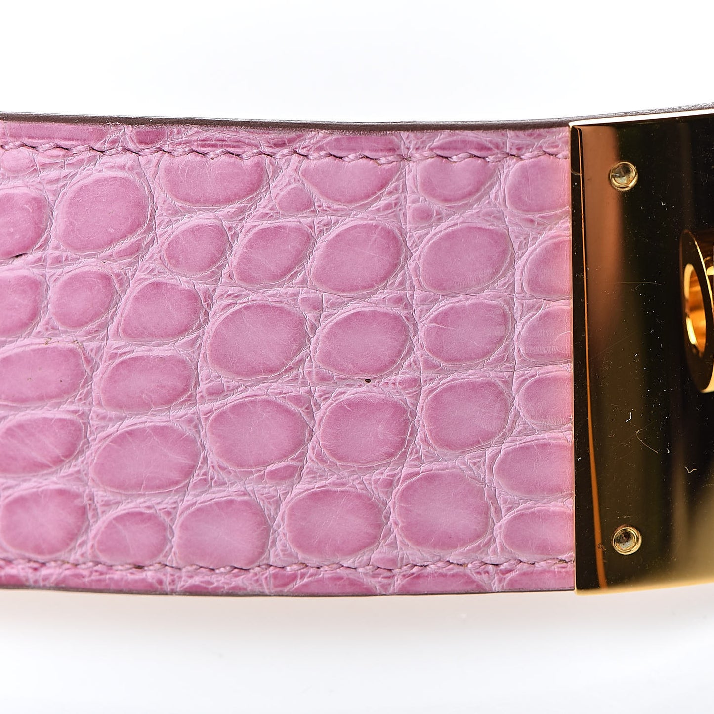 Matte Alligator Kelly Dog Bracelet T2 5P Pink