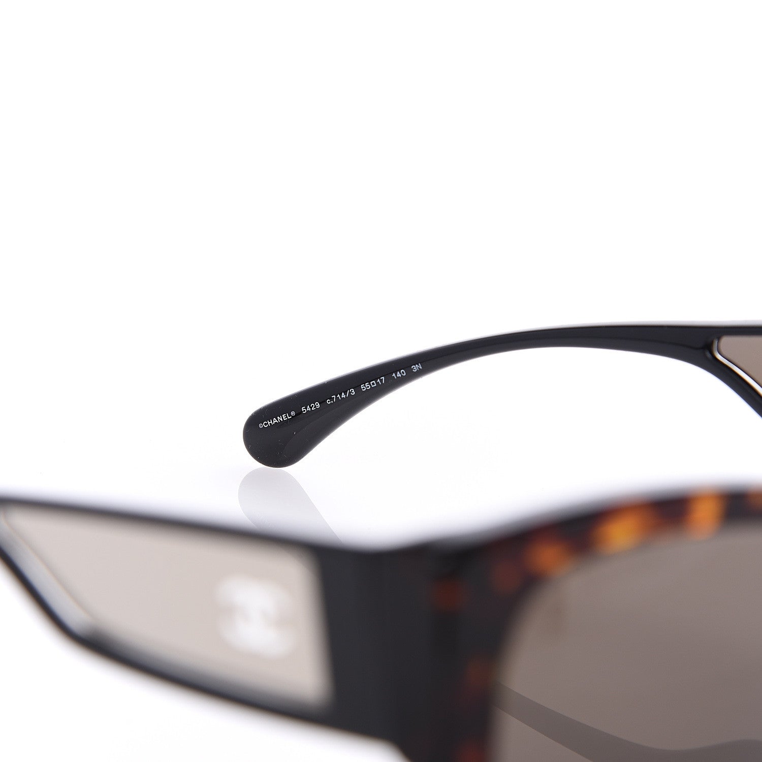 Chanel Acetate 18K White Gold Butterfly Sunglasses 5429 Dark Tortoise 5 of 8