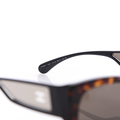 Chanel Acetate 18K White Gold Butterfly Sunglasses 5429 Dark Tortoise 5 of 8