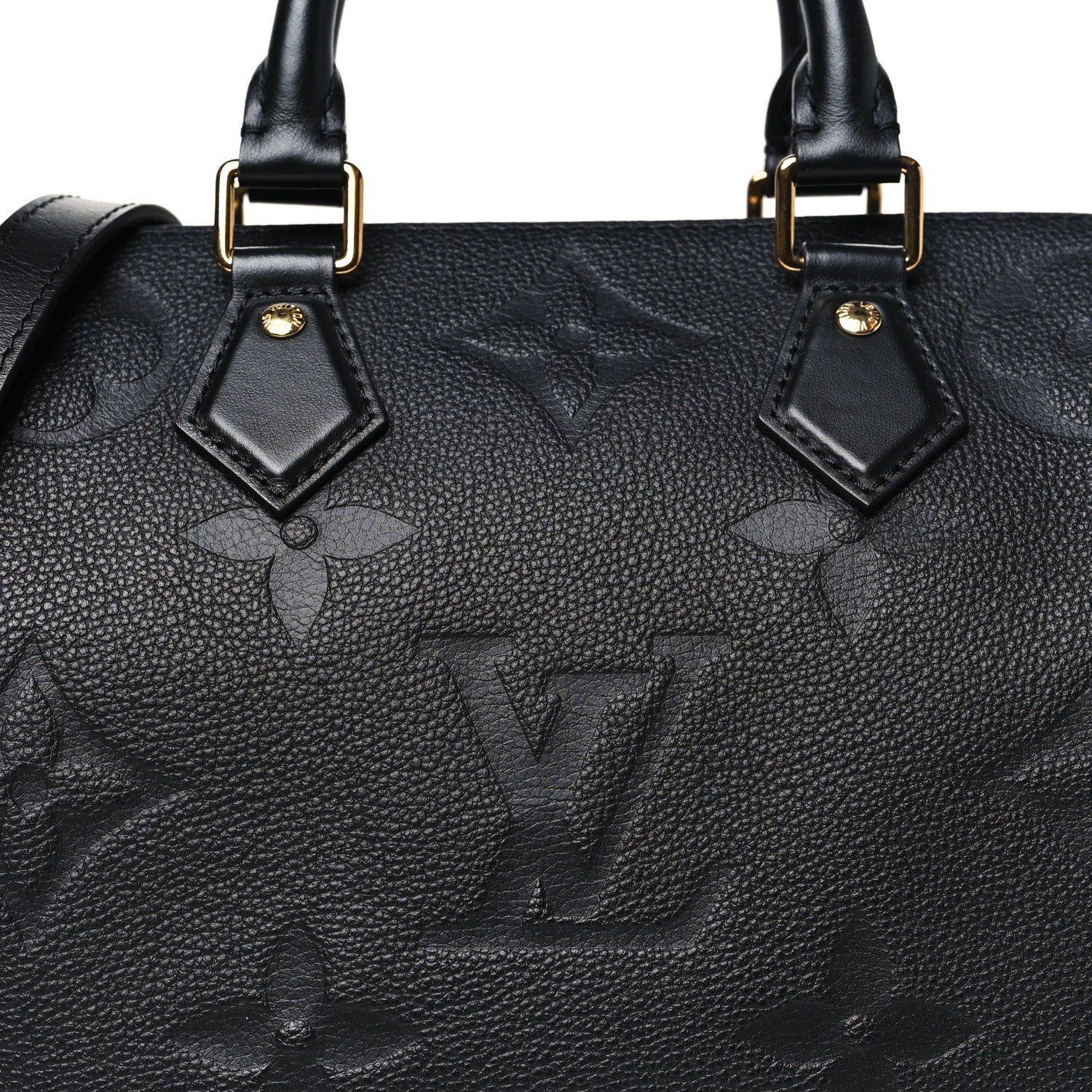 Louis Vuitton Empreinte Monogram Giant Speedy Bandouliere 25 Black 7 of 9