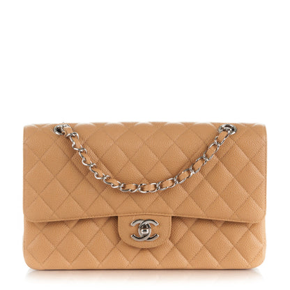 Chanel Caviar Quilted Medium Double Flap Beige 1 of 10