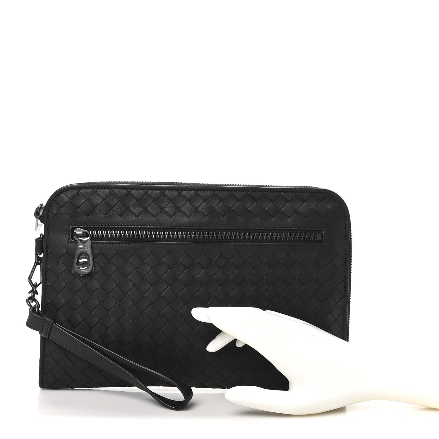 Bottega Veneta Calfskin Intrecciato Document Holder Black 2 of 7
