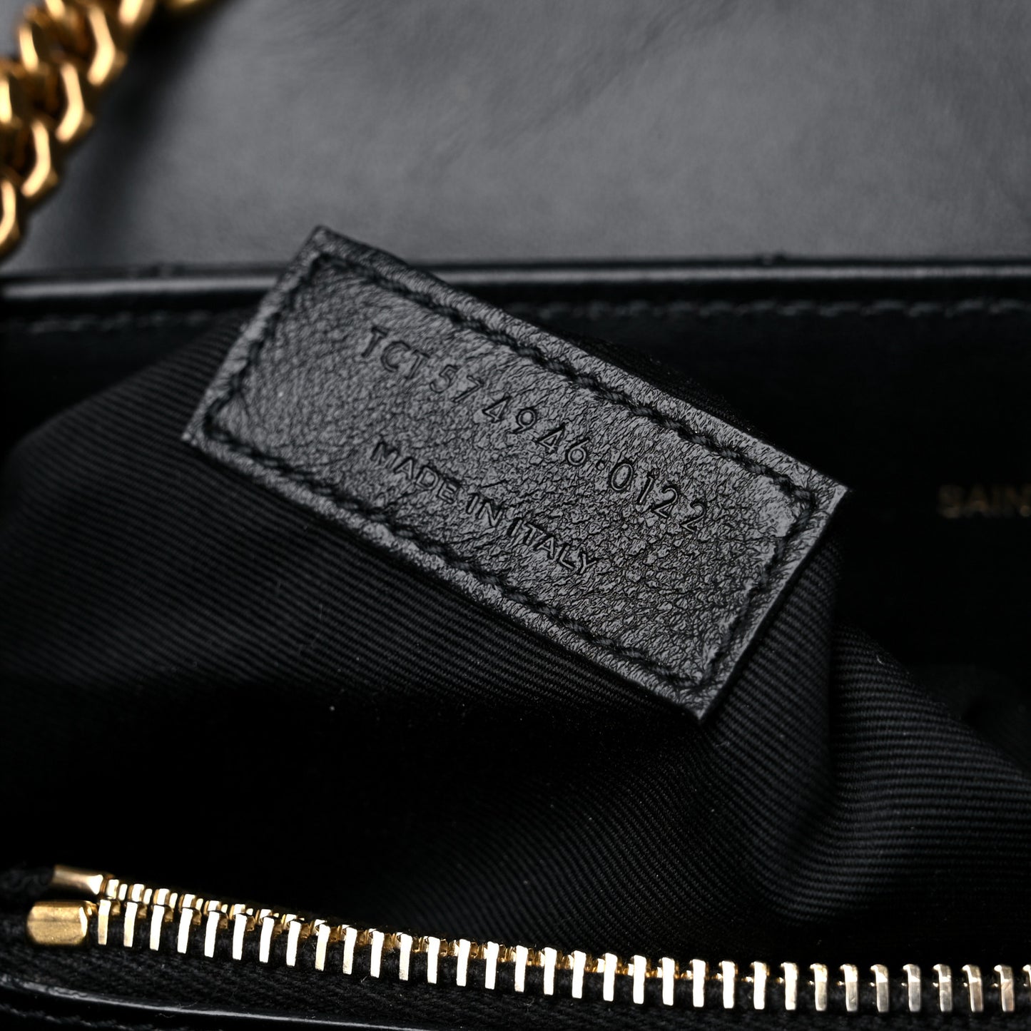 Calfskin Y Quilted Monogram Medium Loulou Chain Satchel Black