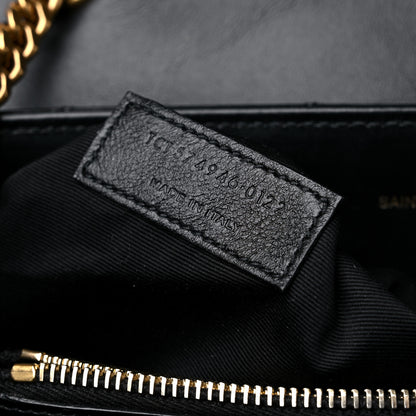 Saint Laurent Calfskin Y Quilted Monogram Medium Loulou Chain Satchel Black 8 of 11