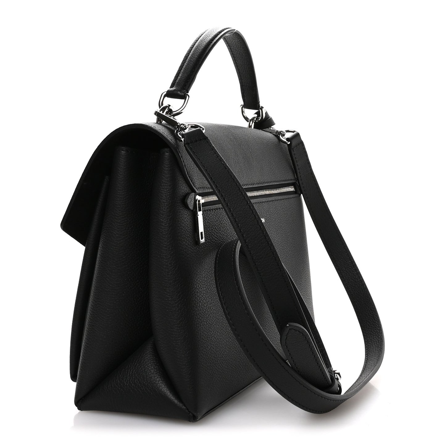 Soft Calfskin My Lockme Top Handle Black