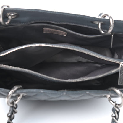 Chanel Caviar Quilted Grand Shopping Tote GST Dark Grey 4 of 8