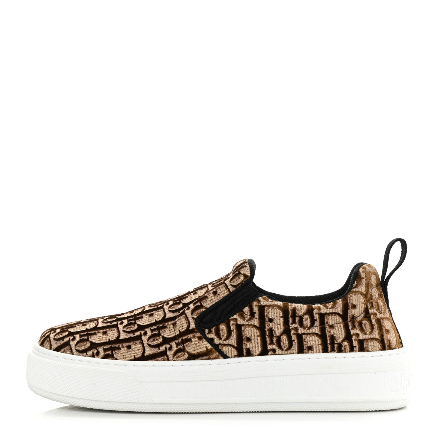 Velvet Oblique Womens Solar Slip On Sneakers 38 Bronze