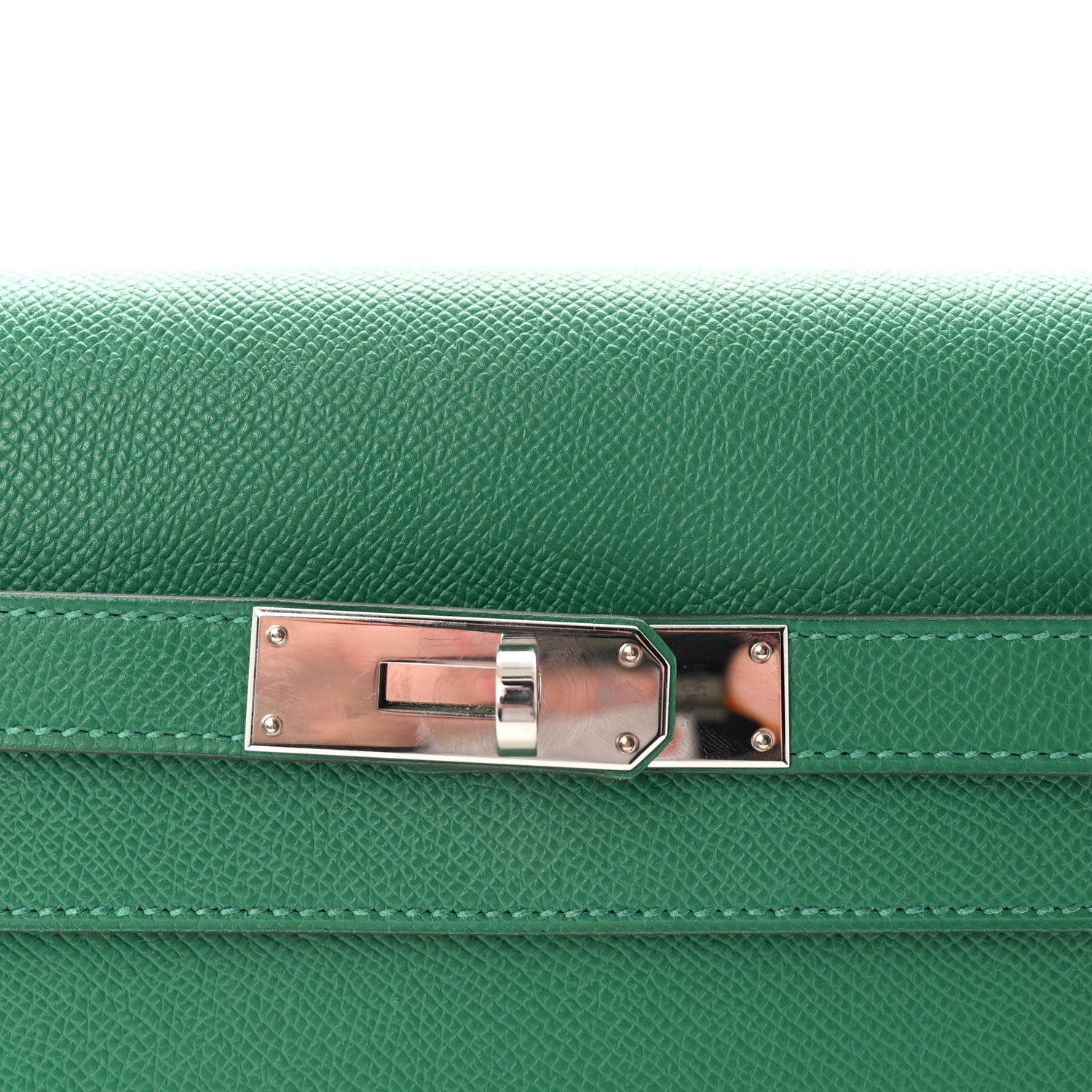 Hermes Epsom Kelly Depeches 25 Pouch Vert Jade 6 of 8