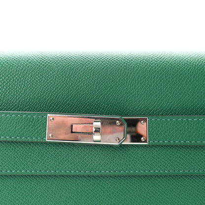 Hermes Epsom Kelly Depeches 25 Pouch Vert Jade 6 of 8