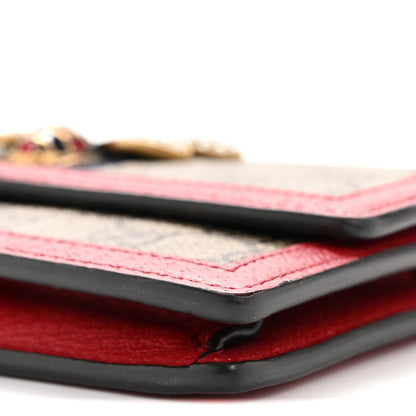 Gucci GG Supreme Monogram Web Queen Margaret Chain Wallet Red 9 of 12